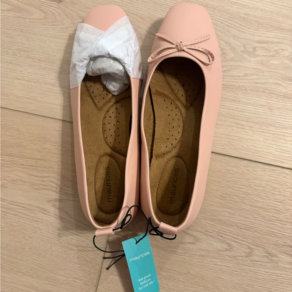 Maurices Blush Pink Loafers with Bow